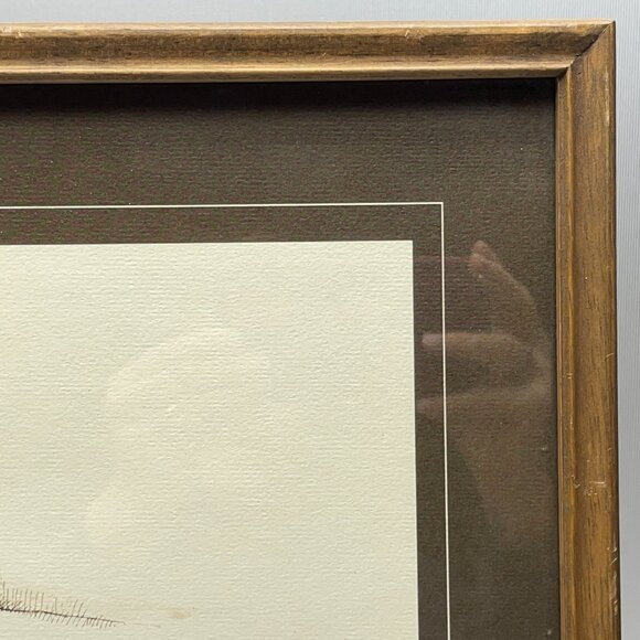 GUC Vntg Framed Tennis Print, "Match Point," #733, Artist Gary Patterson, 21" L - Picture 8 of 15